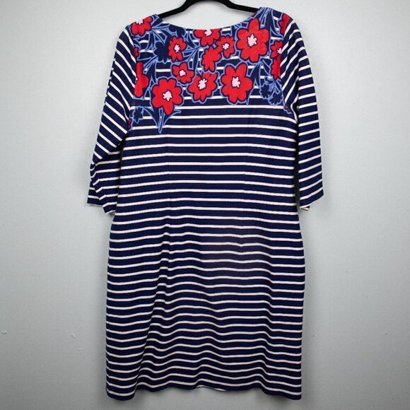Talbots floral and stripe shift dress-1XP - Picture 4 of 4